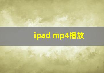 ipad mp4播放